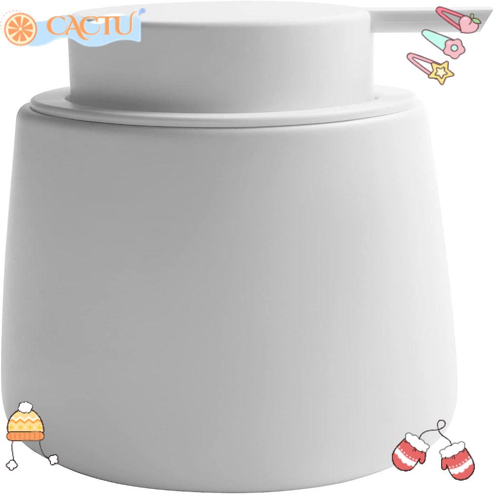 CACTU Bình Đựng Xà Phòng Rửa Tay 12 Oz Bằng Gốm Sứ Màu Trắng / Đen Có Thể Tháo Rời Cho Nhà Bếp