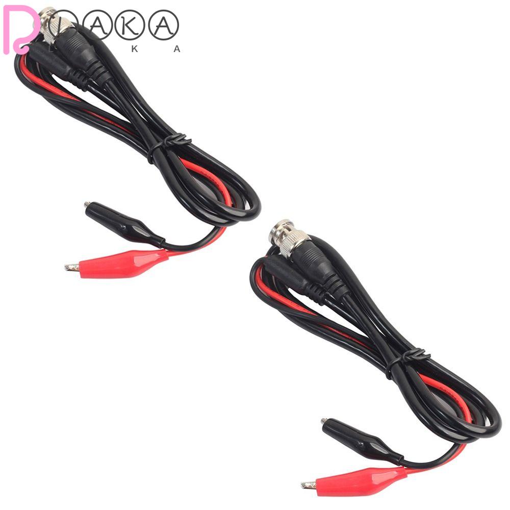 LAKAMIER Bộ 2 Dây Cáp Kẹp Cá Sấu BNC-Q9 Màu Đen + Đỏ Đầu Dò Thử Dao Động Không Gỉ Và Đồng Nguyên Chất Dài 1M