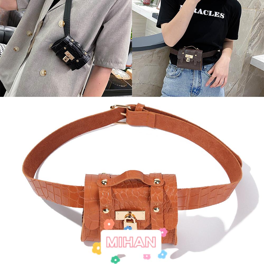 MIHAN1 Túi Đeo Hông 2 Trong 1 Thiết Kế Giản Dị Thời Trang Dành Cho Nữ