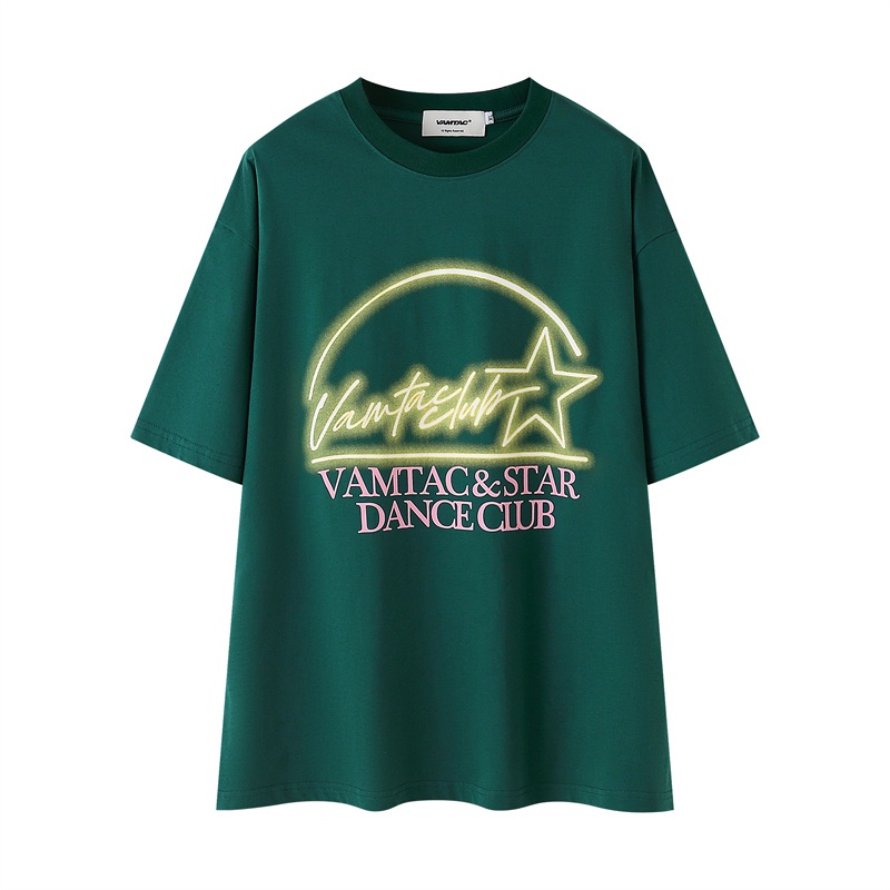 Áo Thun Ngắn Tay Dáng Rộng In Hình Ngôi Sao Thời Trang Mùa Hè