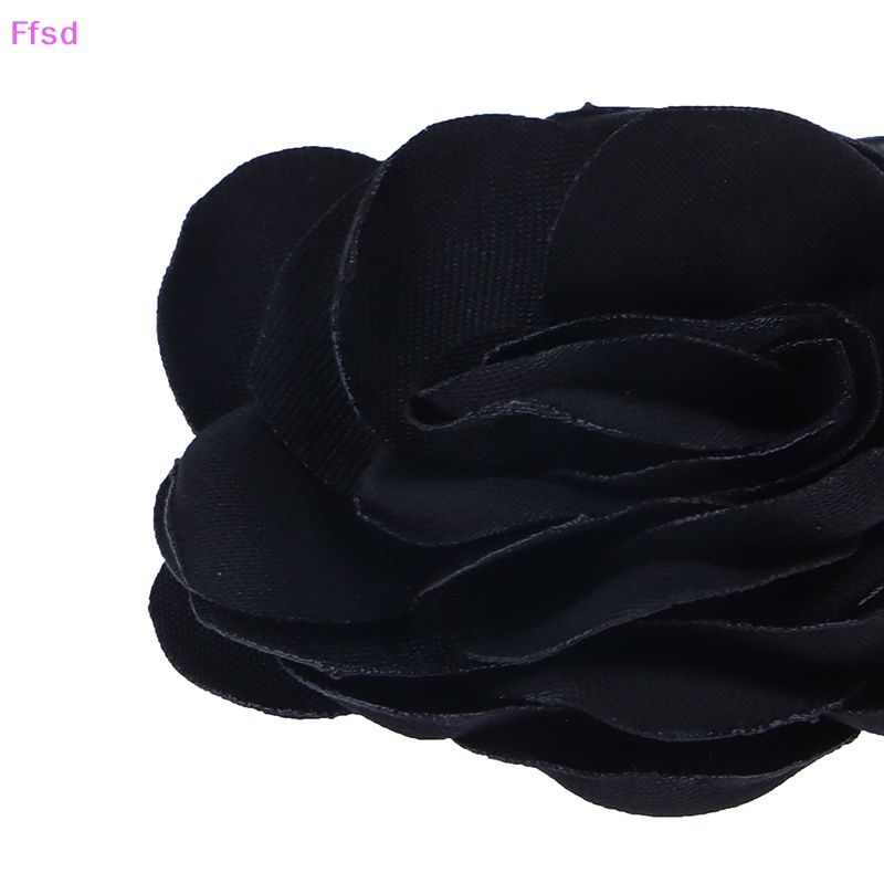 {Ffsd} Vòng Cổ Choker Dây Dài Bằng Vải Hoa Lớn Màu Trắng Và Đen Lãng Mạn Phụ Kiện Trang Sức Cho Nữ * Hàng Bán Chạy