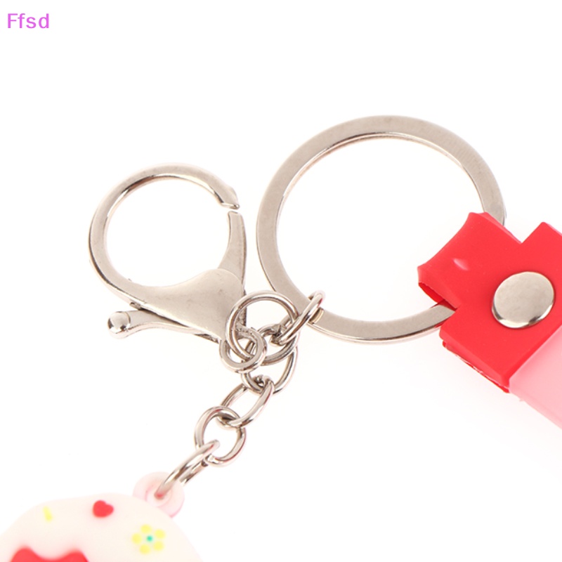 {Ffsd} Móc Chìa Khóa Mặt Búp Bê Hoạt Hình Mắt To Bằng silicon Phụ Kiện Xe Hơi * Bán Chạy