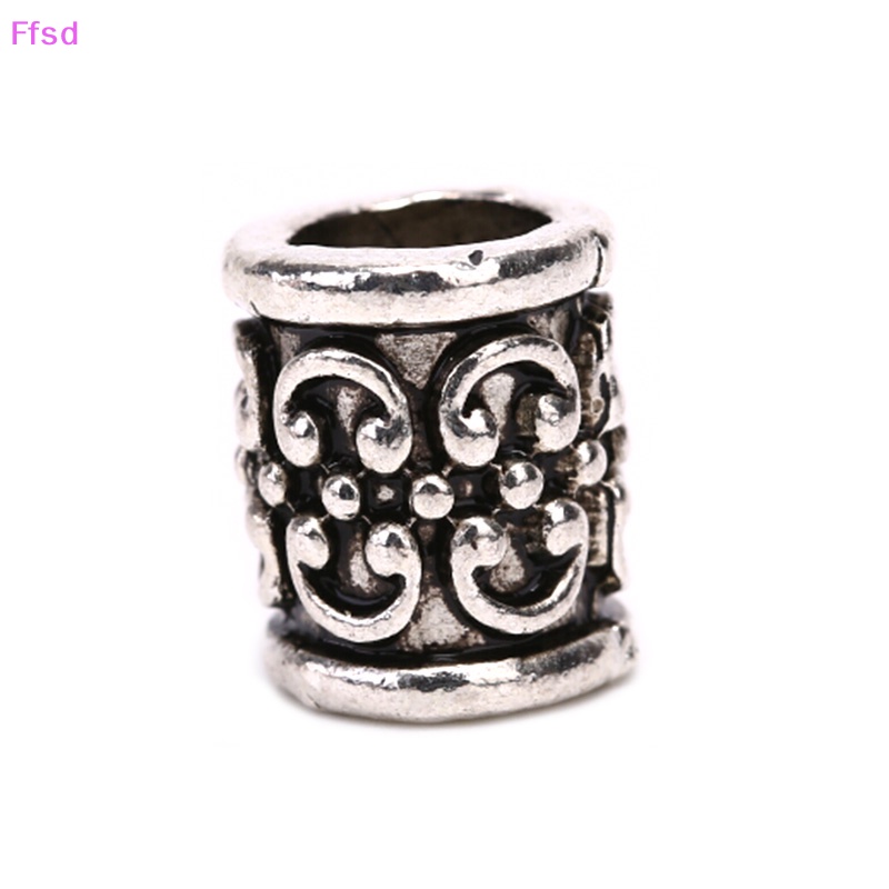 {Ffsd} Set 5 Nhẫn Hợp Kim Bện Tóc Hạt Cườm Cổ Điển Viking Làm Mới * Bán Chạy