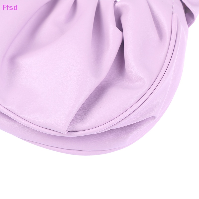 {Ffsd} Túi Xách Da PU Xếp Ly Tay Cầm Hình Đám Mây Mặc Hàng Ngày Mùa Hè Thu * Bán Chạy Cho Nữ