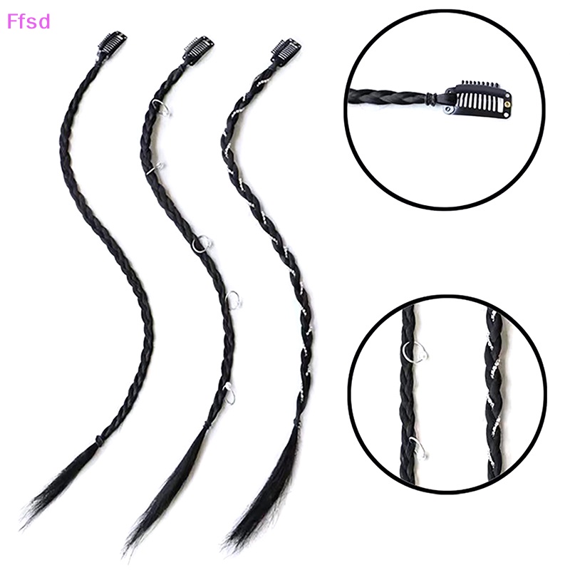 {Ffsd} Y2k Tóc Giả Thắt Bím Phong Cách Thời Trang Cá Tính Không Để Lại Dấu Vết Cho Nữ