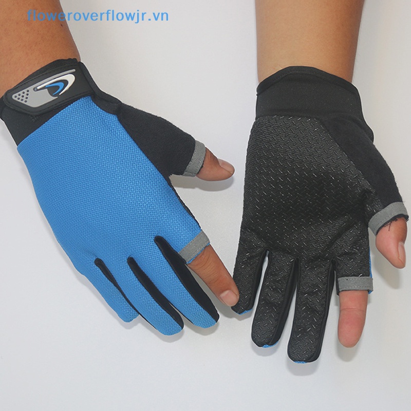 Găng Tay Chống Trượt Hai Ngón Thoáng Khí Bền Bỉ Dùng Khi Đi Câu Cá / Đạp Xe