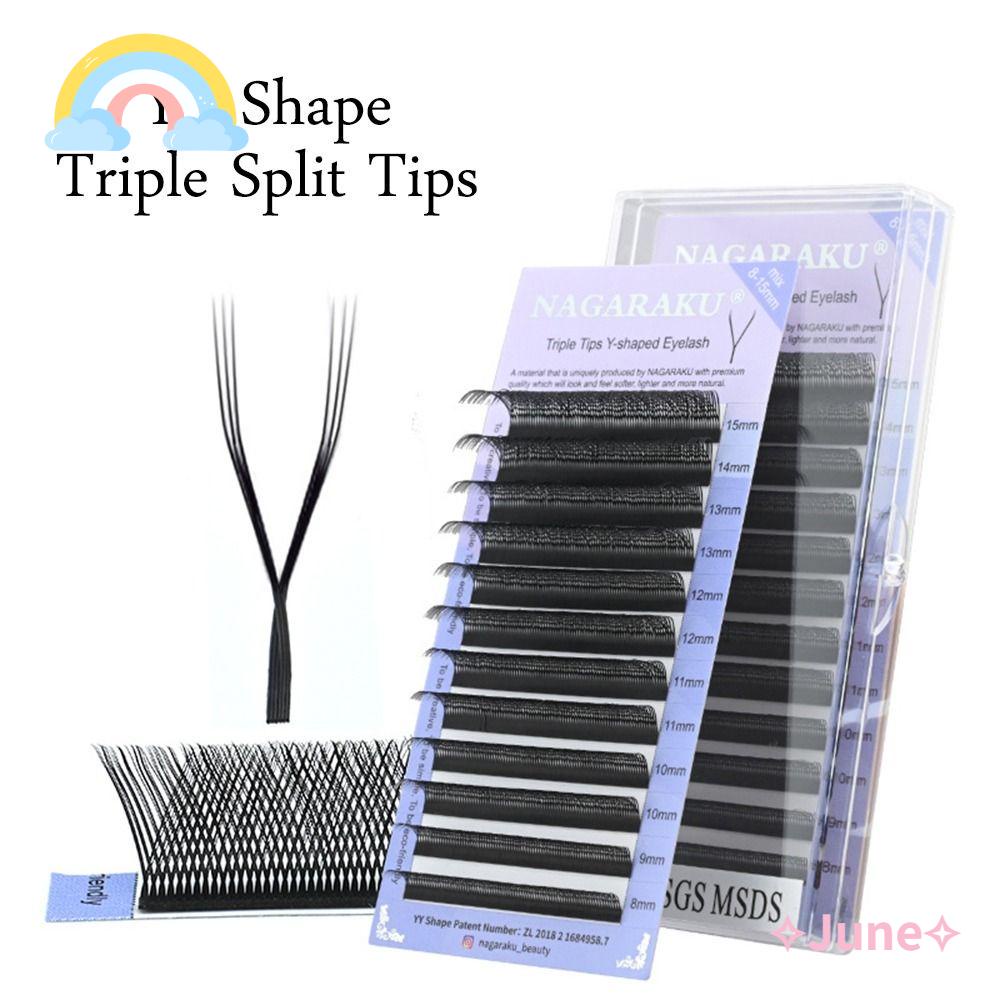 JUNE Lông Mi Giả 3D Dài Tự Nhiên Màu Đen Dành Cho Nữ