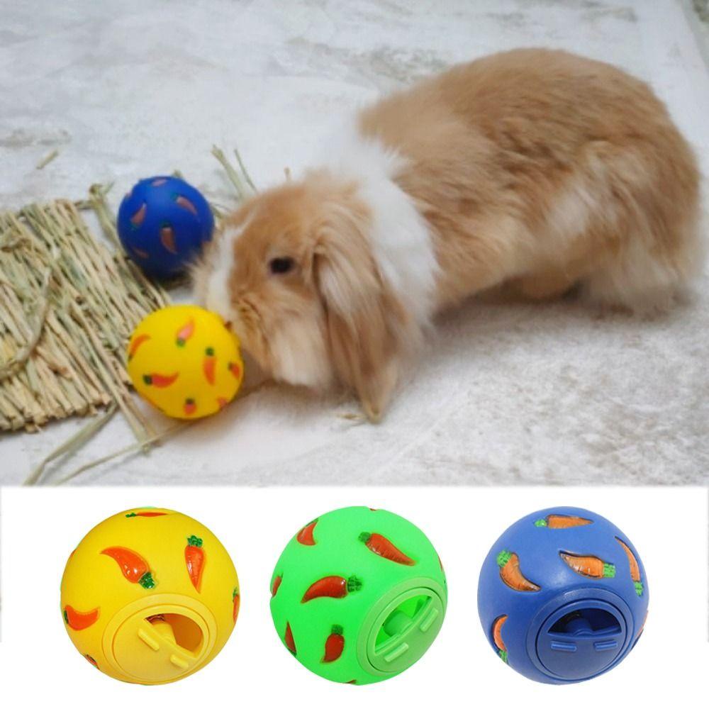 AUGUSTINA Bóng Đồ Chơi Bằng Nhựa PVC Chống Cắn Cho Thỏ / Mèo Cưng