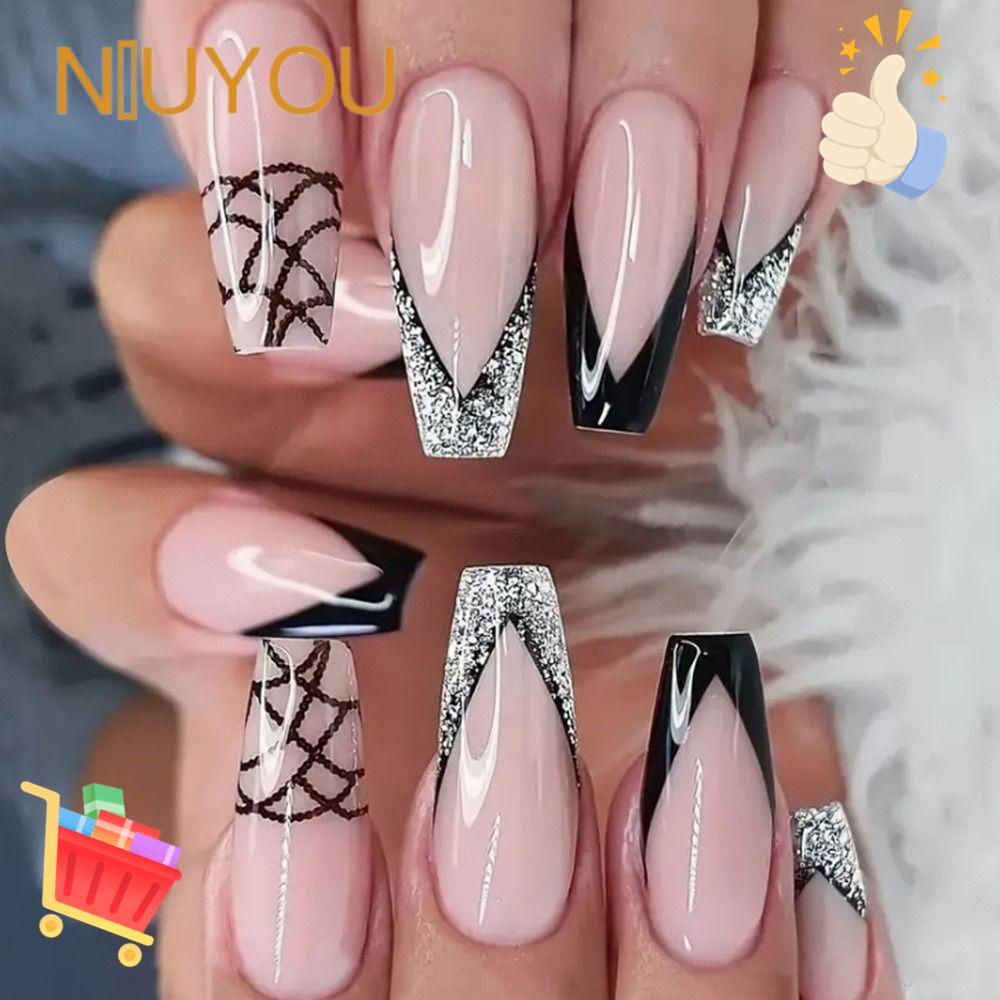 NIUYOU Bộ Móng Tay Giả Che Phủ Toàn Diện Tháo Rời Được