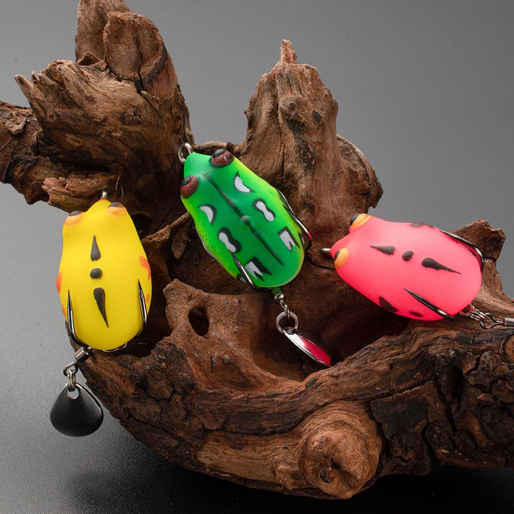 Mồi Câu Cá Giả Hình Con Ếch Bằng Cao Su Mềm 35mm / 5.8g