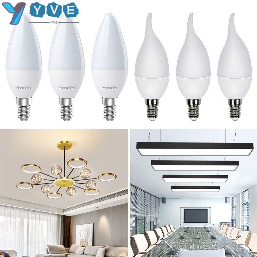 YVE Bóng Đèn Led E14 Hình Nến Dùng Trang Trí Nhà Cửa Chất Lượng Cao