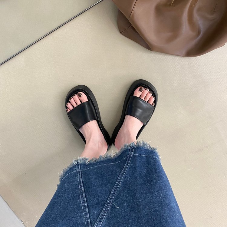 Dép Sandal Nữ Đế Dày Da PU Mềm Thời Trang mẫu mới