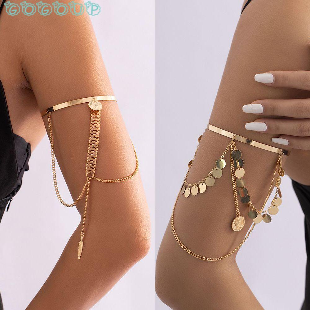 GOGOUP Vòng Đeo Bắp Tay Tua Rua Phong Cách Punk Cá Tính Dành Cho Nữ