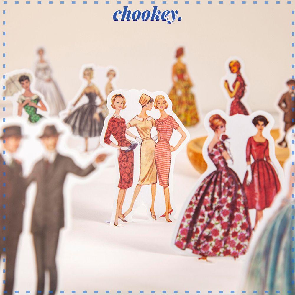 CHOOKEY Set 40 Miếng Dán Ghi Chú Họa Tiết Dễ Thương Trang Trí Điện Thoại / Nhật Ký