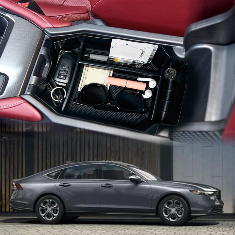 1 Hộp Đựng Đồ Dùng Gắn Chỗ Tỳ Tay Xe Hơi Màu Đen Tiện Dụng Cho 2023 Honda Accord