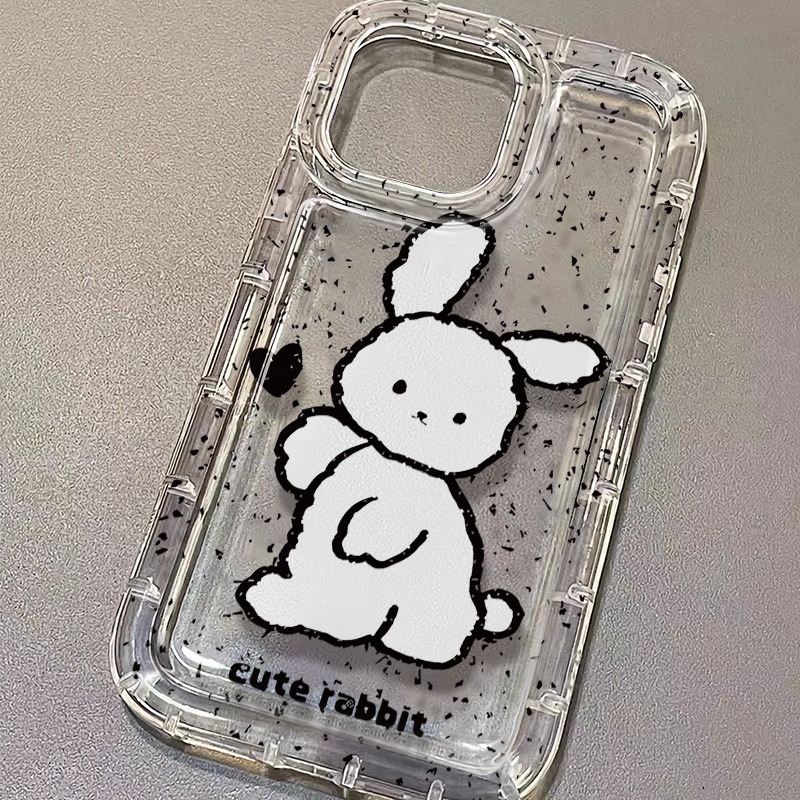 Ốp Điện Thoại TPU Silicone Mềm Trong Suốt Chống Sốc In Hình Thỏ Dễ Thương Cho IPhone 14 13 11 12 Pro XS Max XR X 8 7 6S Plus