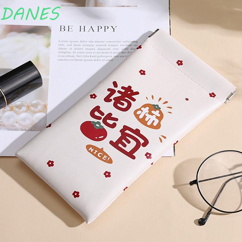 DANES Hộp Đựng Mắt Kính Đóng Kín Tự Động Bằng Da Chống Nước Thời Trang Cho Nữ Ốp