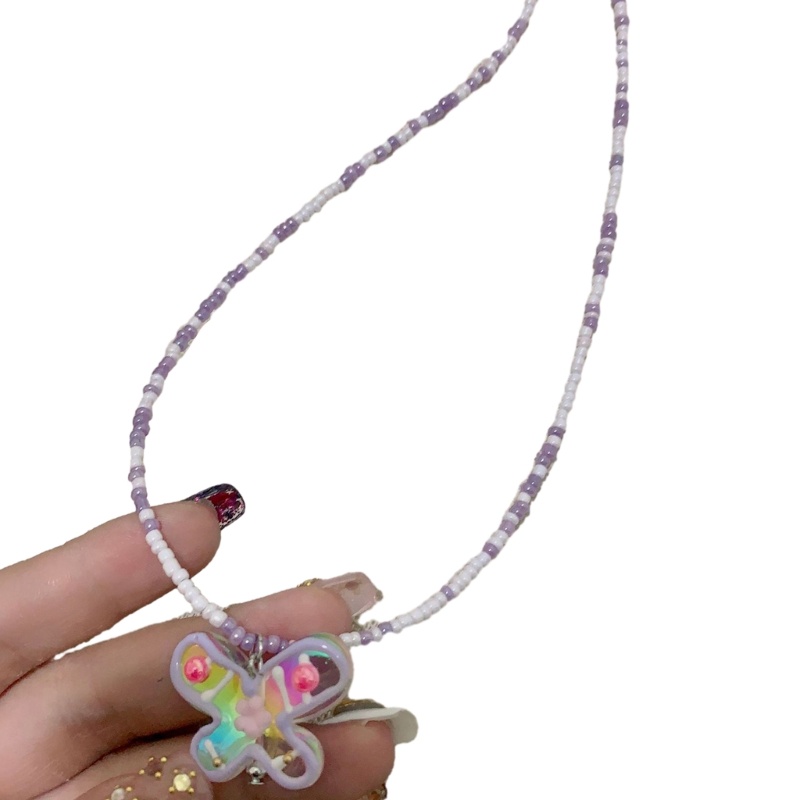 Vòng cổ Mặt Hình Bướm Bằng Acrylic Thanh Lịch