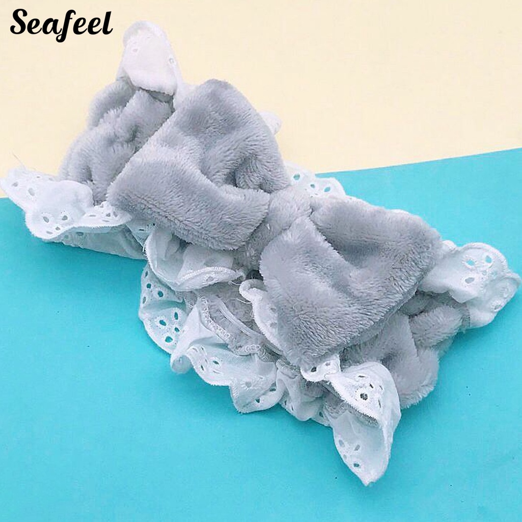 Băng Đô Cài Tóc Mềm Mại Co Giãn Chống Dầu Thắt Nơ Dành Cho Nữ