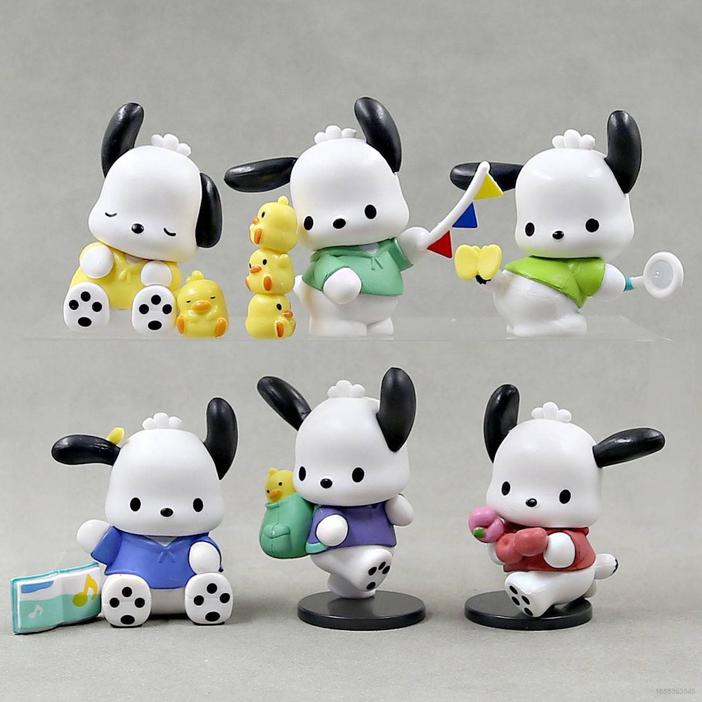 Bộ 6 Đồ trang trí Búp Bê Sanrio Pochacco Đáng Yêu