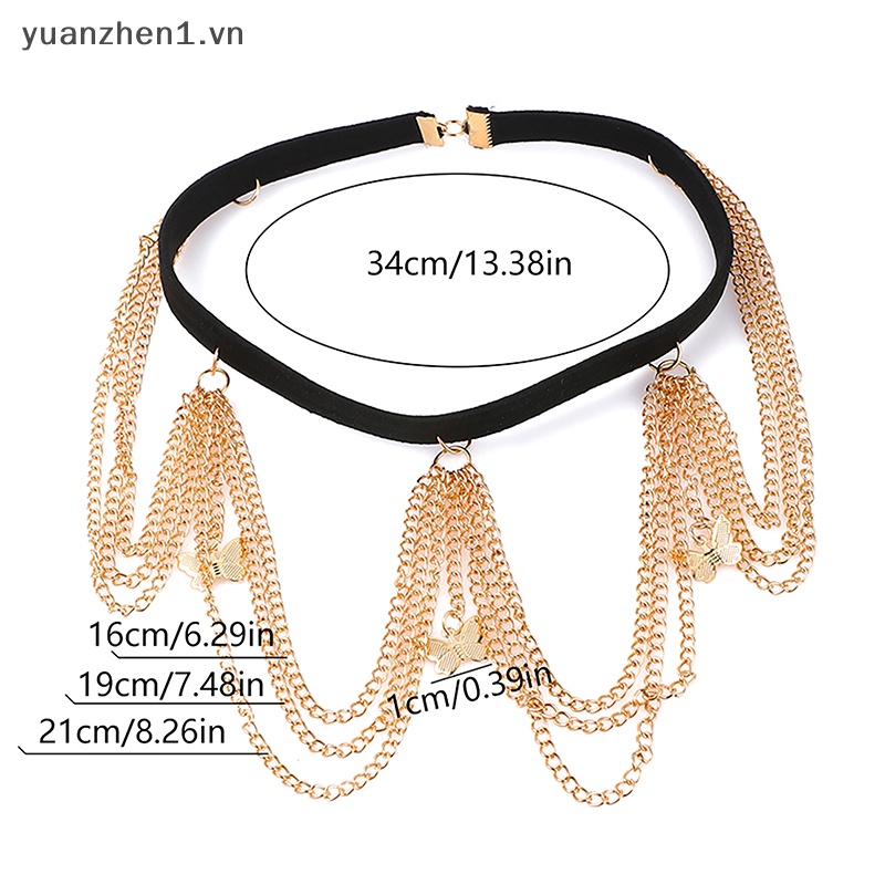 Dây Xích Đeo Chân Co Giãn Phối Mặt Hình Bướm Thời Trang Đi Biển Mùa Hè Quyến Rũ Cho Nữ