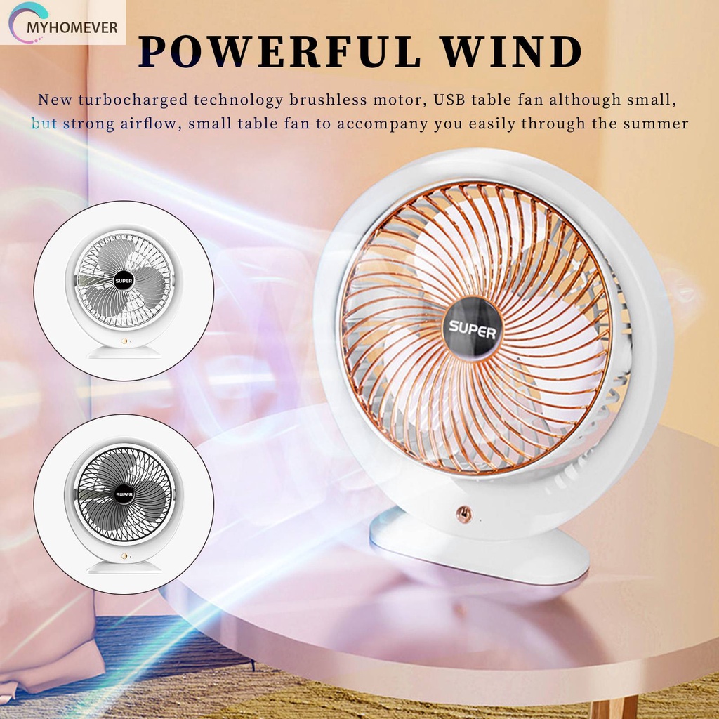 Quạt USB Mini Để Bàn Xoay 180 Độ 1200mAh 5V 4.5W Tiện Dụng Cho Gia Đình