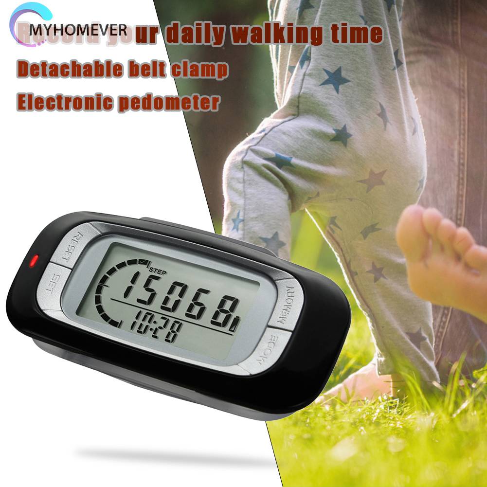 Đèn LED Đếm Bước Chân Màn Hình LCD 3D Cho Nam Nữ