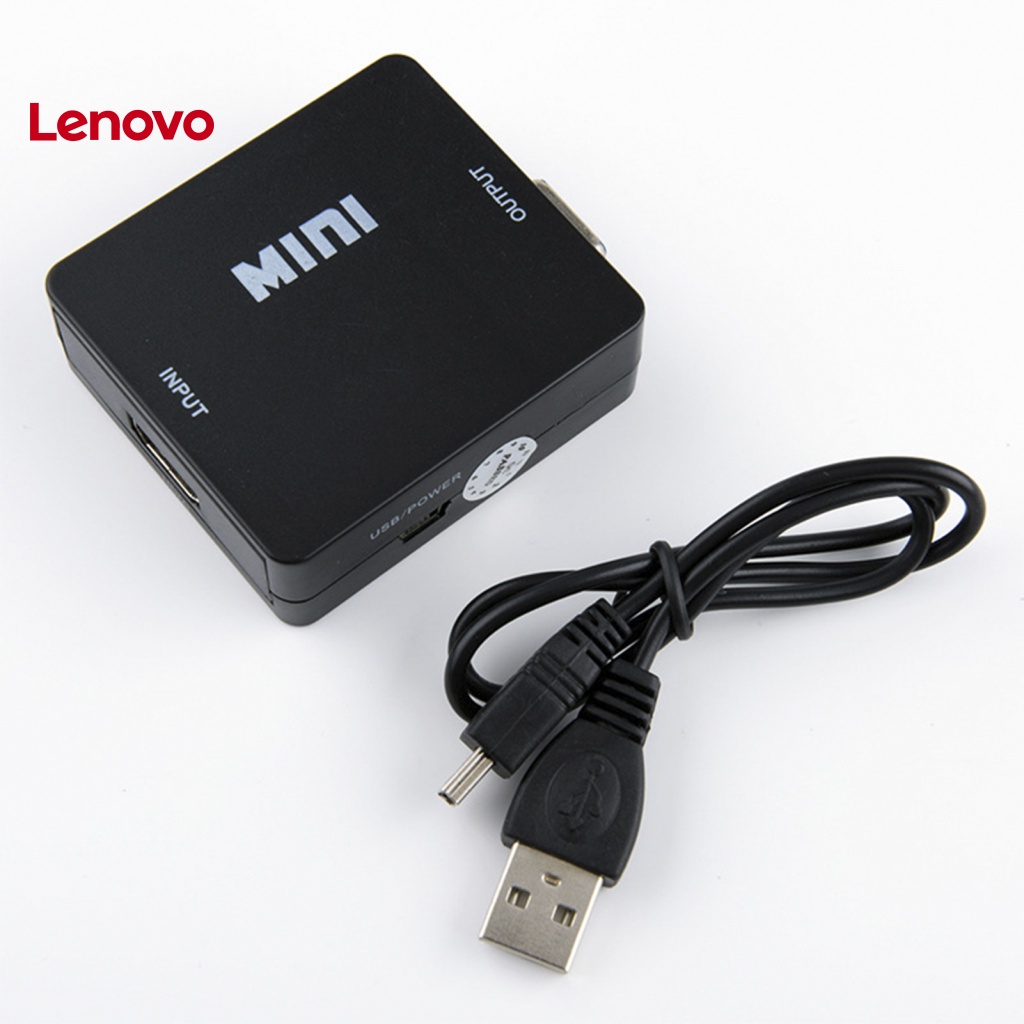 Bộ Chuyển Đổi Mini HW2109 HDMI-compatible Sang VGA Kèm Cáp Sạc USB