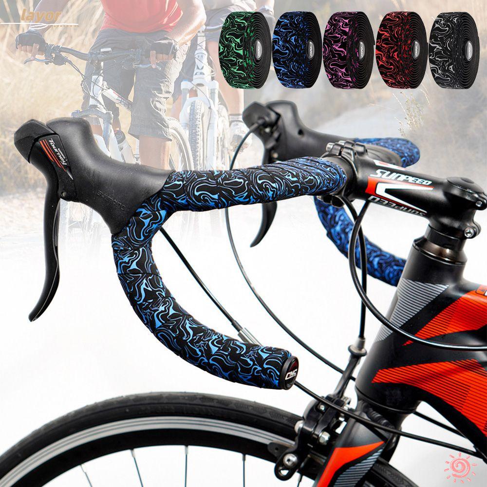 LAY 1 Cặp Băng Quấn Tay Lái Xe Đạp MTB Hấp Thụ Sốc Silica Gel Mới