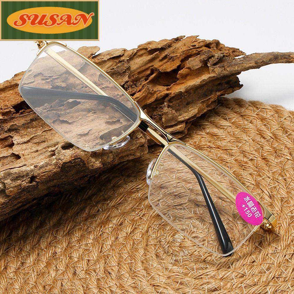 SUSANS Kính Đọc Sách Nửa Gọng Đơn Giản Thời Trang Sự Bảo Vệ