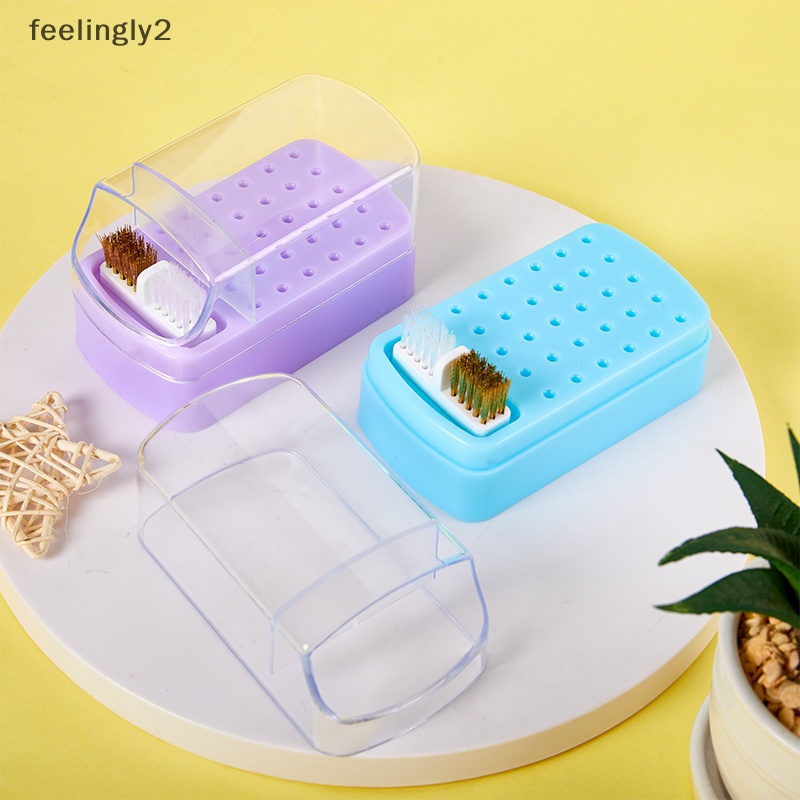 Giá Đỡ Đầu Khoan Acrylic Trong Suốt 30 Lỗ Chống Bụi Cho Đầu Mài Móng Tay