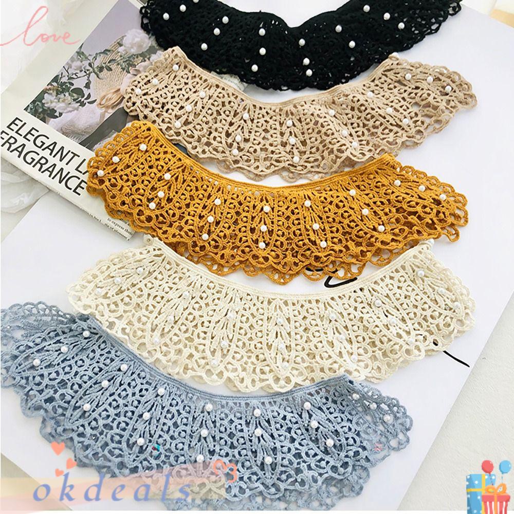 OKDEALS Vải Ren Quấn Cổ Thời Trang Có Thể Tháo Rời