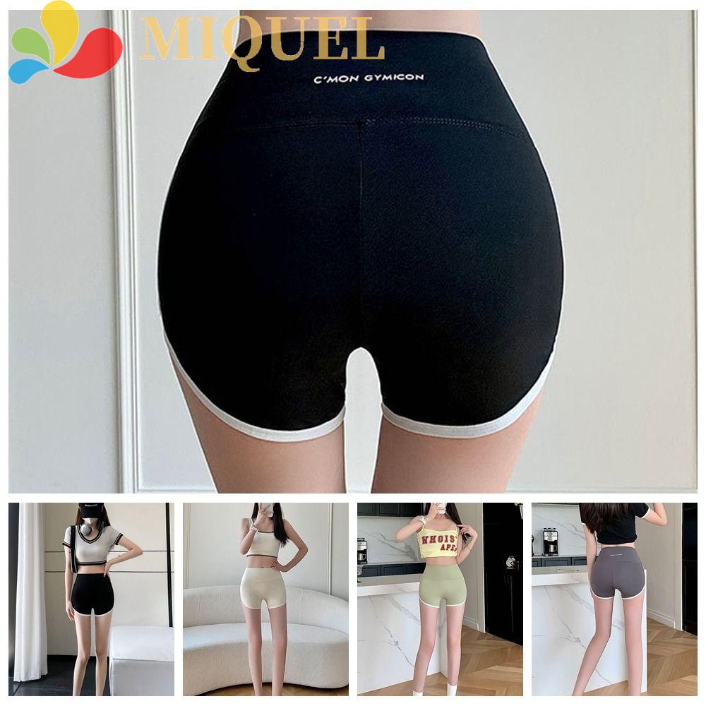 MIQUEL Quần Short Tập Yoga Lưng Cao Không Đường May Chống Chói An Toàn Cho Nữ