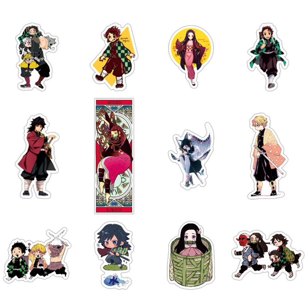 Set 50 Miếng Dán Anime Graffiti Chống Thấm Nước Trang Trí Ván Trượt / Xe Hơi / Guitar