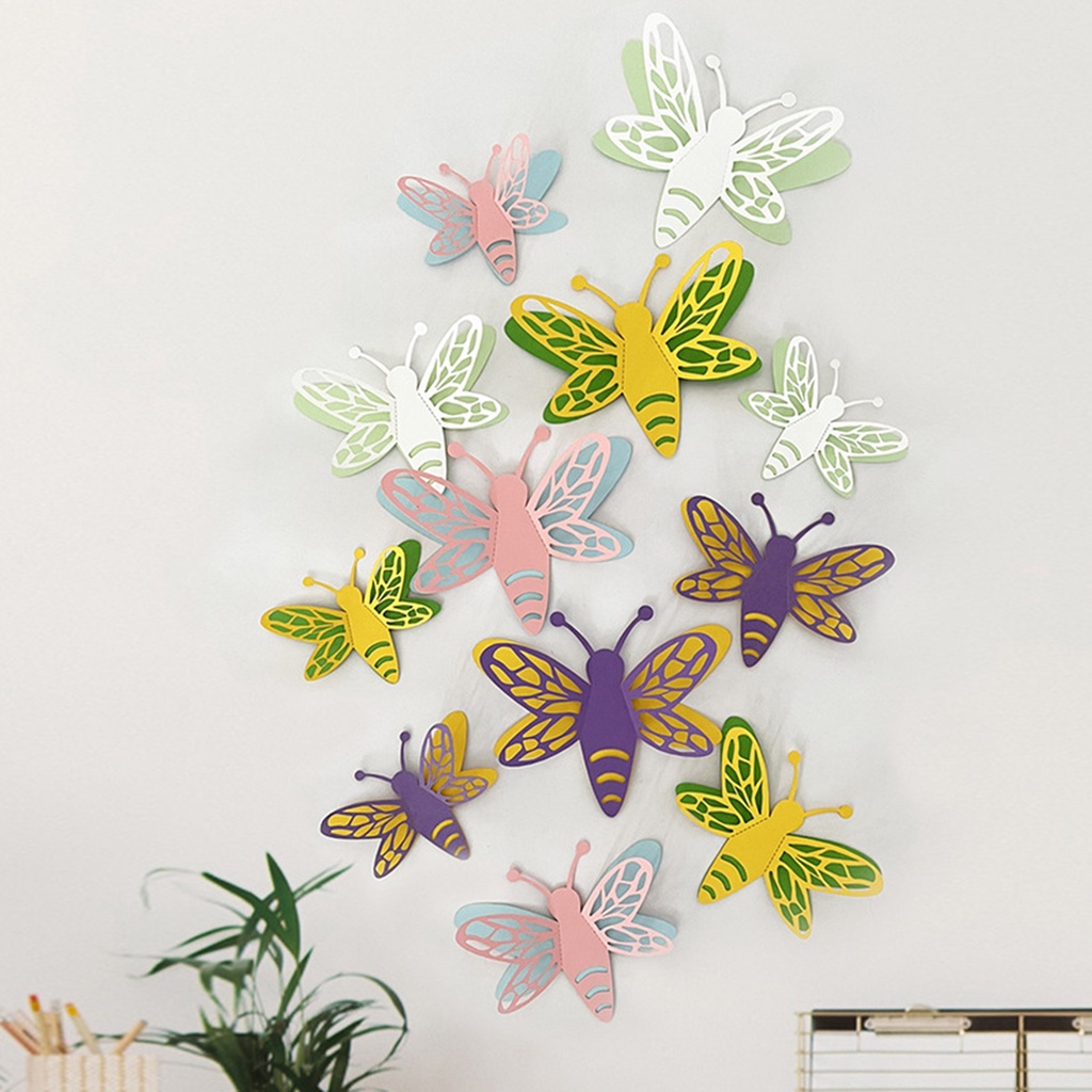 Set 12 Miếng Dán Tường 3D DIY Hai Lớp Chống Thấm Nước Có Thể Tháo Gỡ Trang Trí Phòng Khách