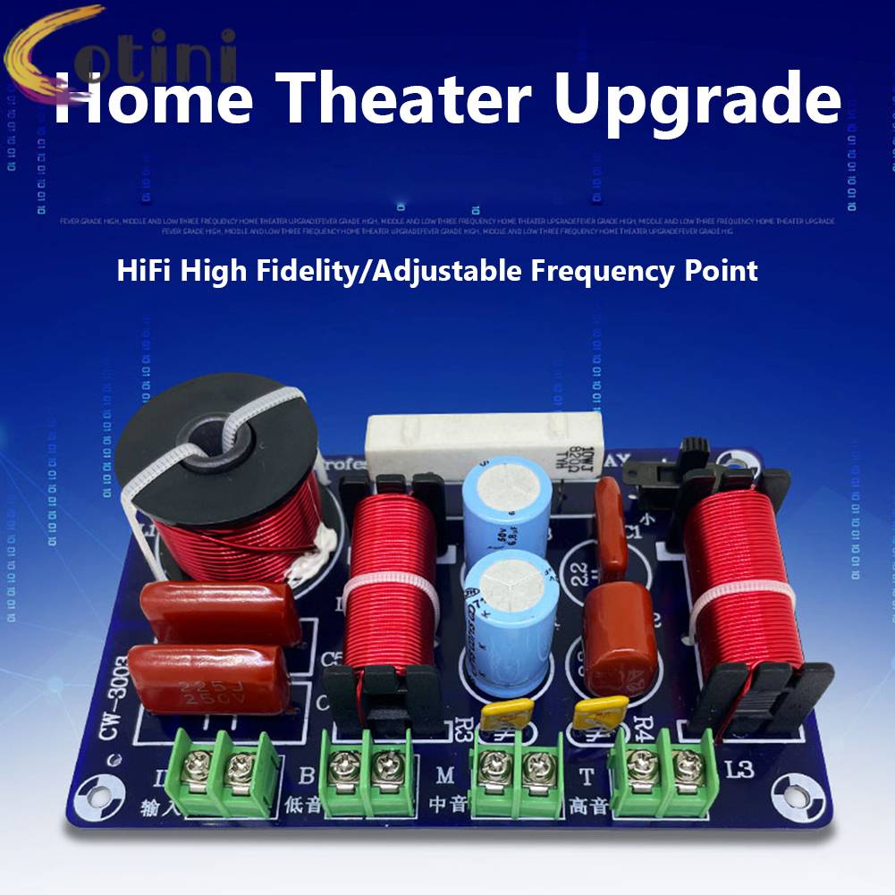 Bộ Chia Tần Số Lọc Âm Bass Trung Bình 3 Chiều 250W Cho Loa