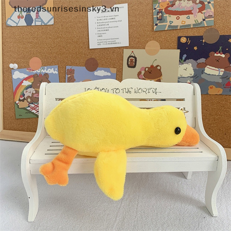 1 Móc Khóa Vịt Nhồi Bông Nằm Dễ Thương Dành Cho Bạn Gái