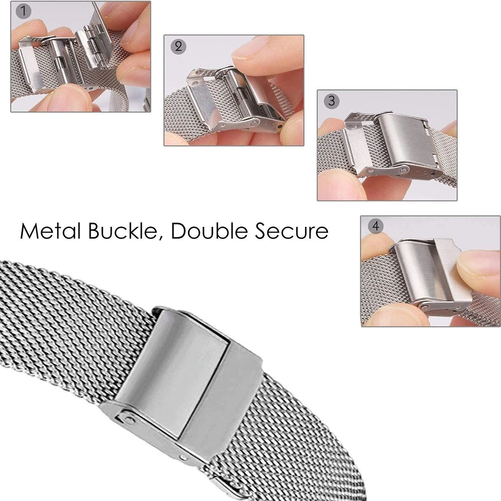 Dây Đeo Dạng Lưới 22mm Cho Đồng Hồ COLMI P71 P68 P60 COLMI P68 P60