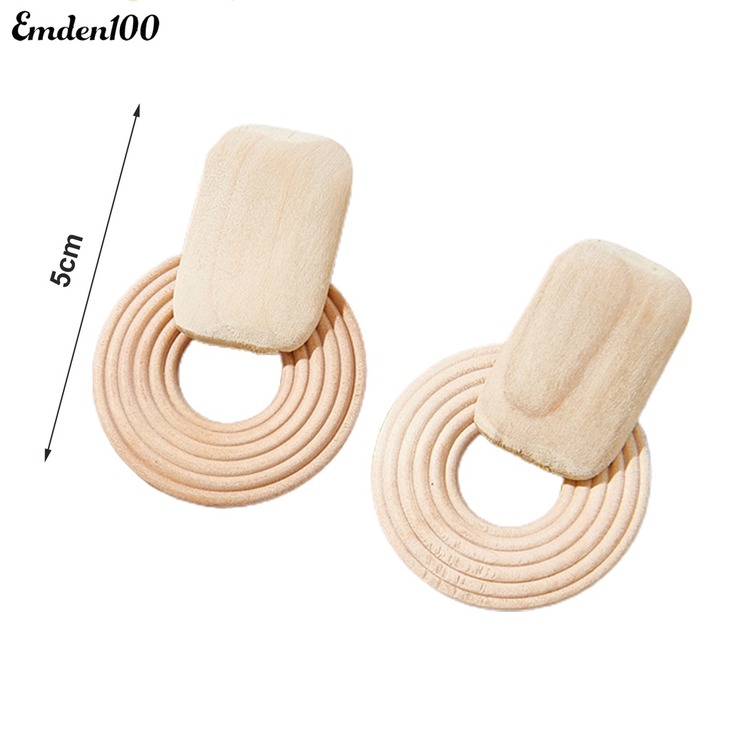 1 Đôi Bông Tai Tròn Rỗng Đính Hạt Thời Trang Nữ Tính