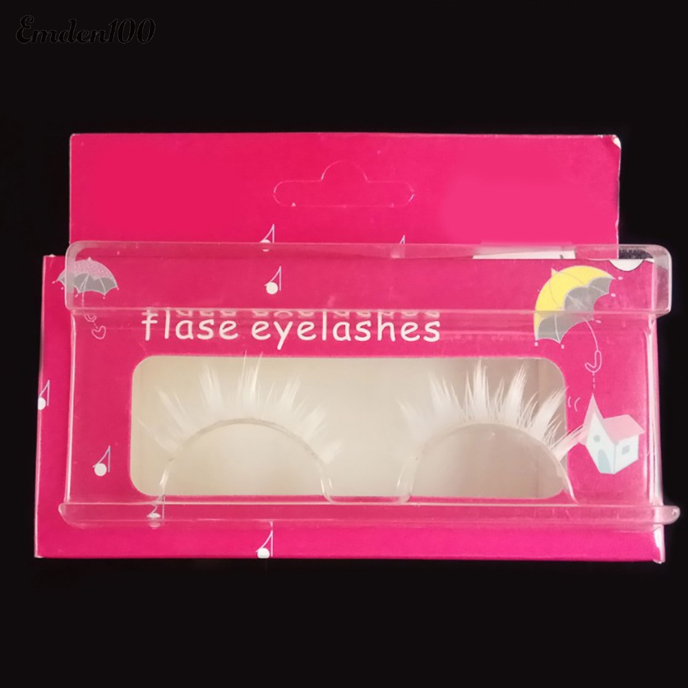 Lông Mi Giả Màu Trắng Trong Suốt Dài Và Dày Tự Nhiên Dùng Để Hóa Trang