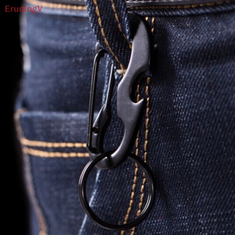 1 Móc Khóa Chữ D Dùng Mở Nắp Chai Khi Đi Cắm Trại Ngoài Trời