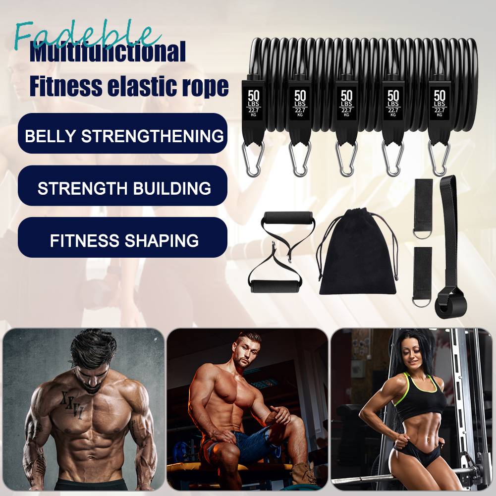 Set 11 Dây Kéo Đàn Hồi Hỗ Trợ Tập Yoga / Thể Hình