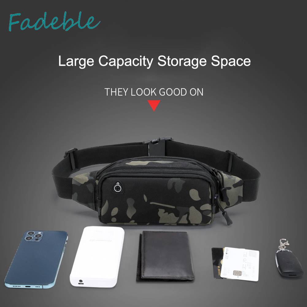 Túi Đeo Hông Thể Thao Thoáng Khí Có Khóa Kéo