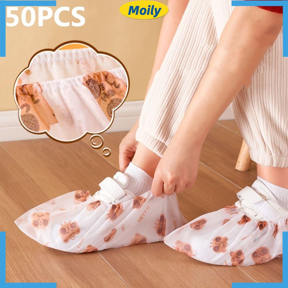 MOILYVN Set 50 Vỏ Bọc Giày Chống Trượt Chống Mòn Họa Tiết Hoạt Hình