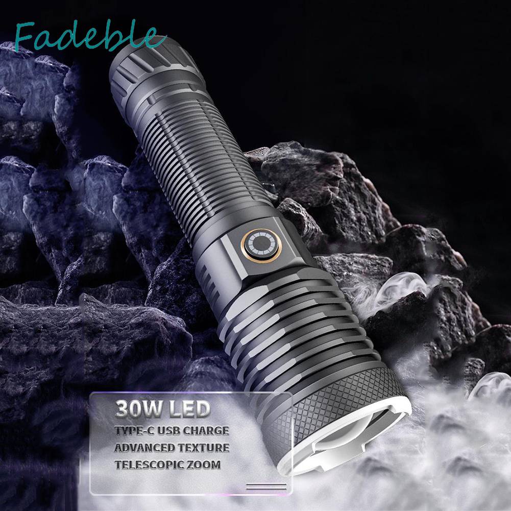 Đèn Pin 30W IPX4 Chống Thấm Nước IPX4 800LM Sạc USB Loại C