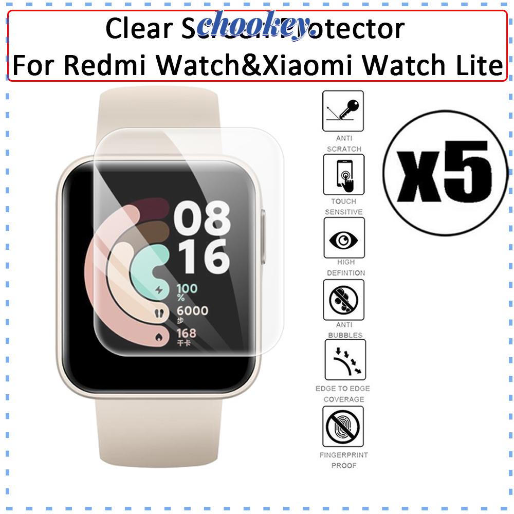 CHOOKEY Set 5 MiếNg DáN Trong SuốT BảO Vệ MàN HìNh ĐồNg Hồ Xiaomi Watch Lite &amp; Redmi Watch
