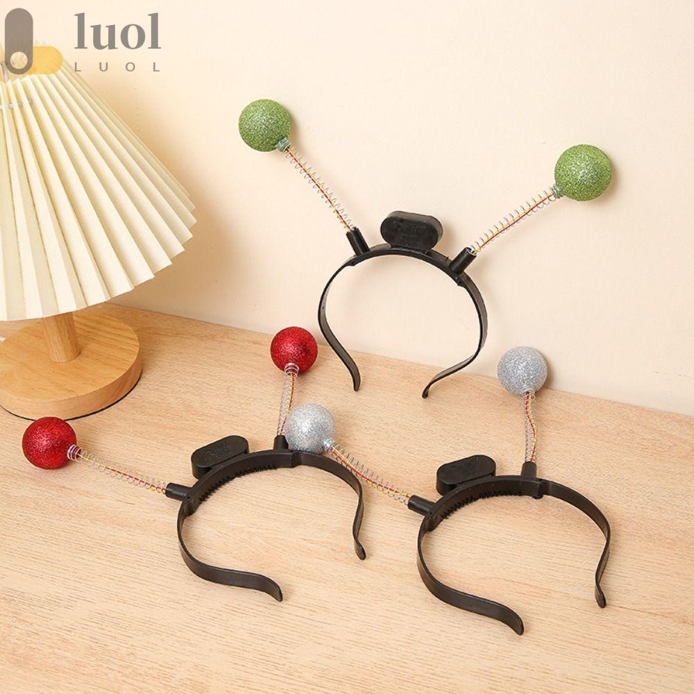 LUOL Băng Đô Cài Tóc Bằng Nhựa Đính Bóng Lông Thời Trang Hóa Trang Halloween