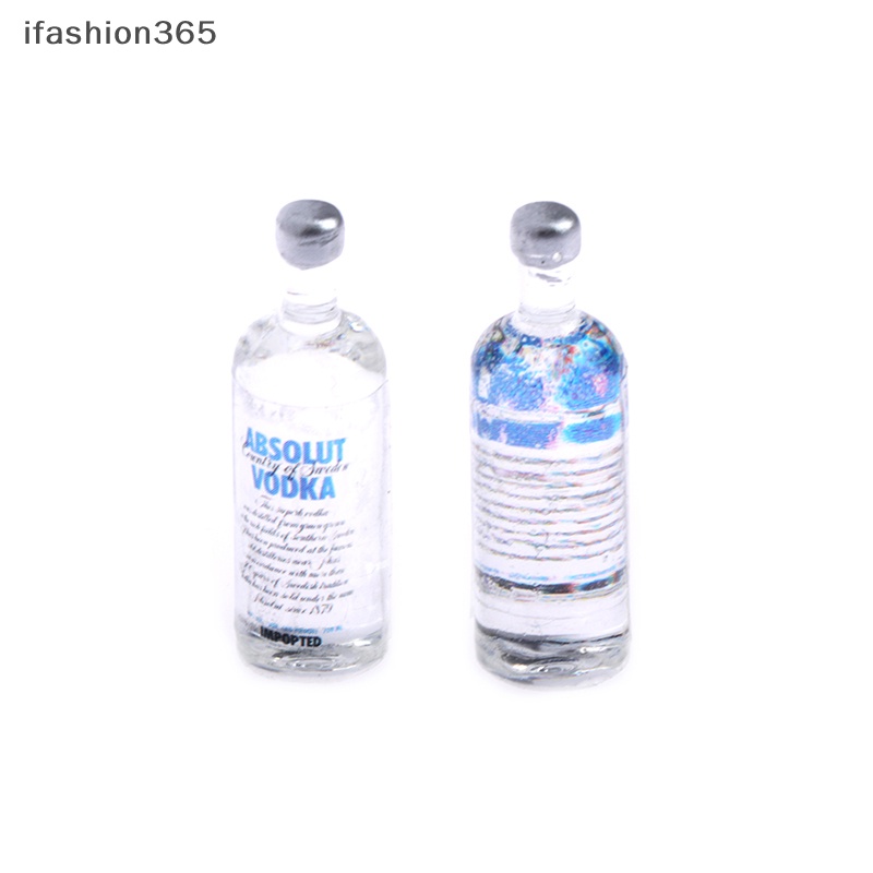 Set 2 Chai Rượu Vang Mini Tỉ Lệ 1: 12 Dùng Để Trang Trí Nhà Búp Bê Vn VN VN