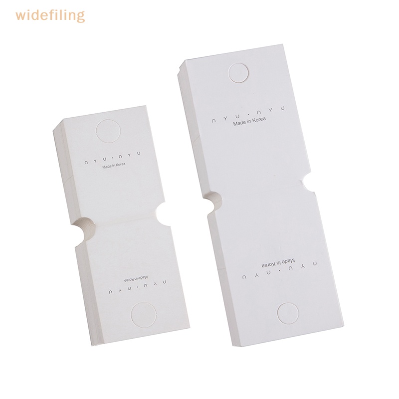 Set 50 Thẻ Tag Giấy Gấp Gọn Treo Trang Sức / Kẹp Tóc / Dây Chuyền / Vòng Tay Thủ Công Màu Trắng