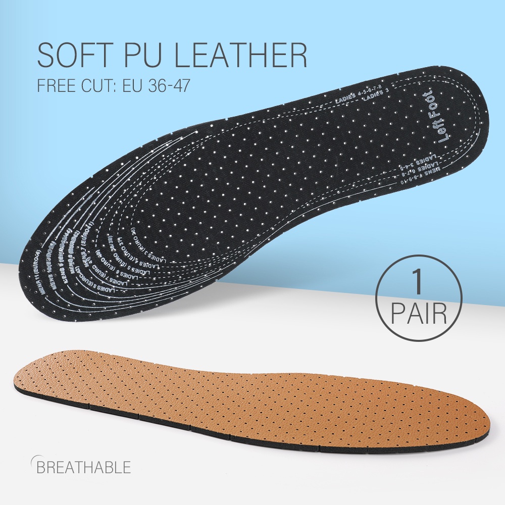 Ultra Miếng Lót Giày Bằng Da Siêu Mỏng Thoáng Khí Giúp Khử Mùi Tiện Dụng